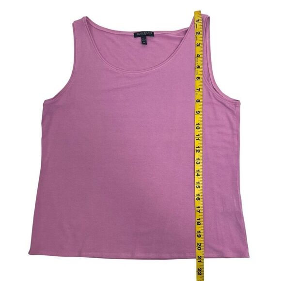 Eileen Fisher Womens Scoop Neck Stretch Rayon Jersey Tank Top Light Pink Size PM - Picture 10 of 15